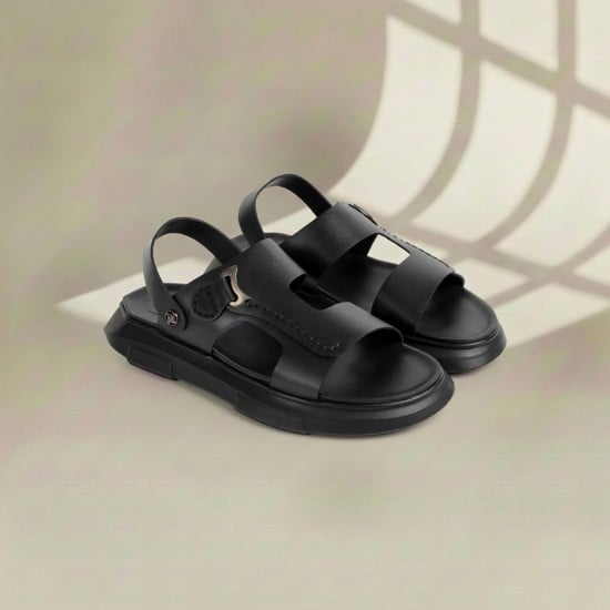 Men Black Casual Sandals