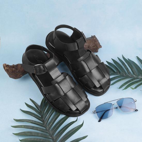 Men Black Casual Sandals