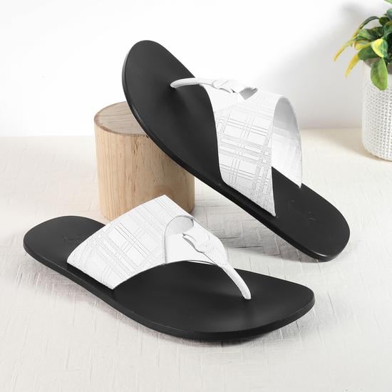 Men White Casual Slippers