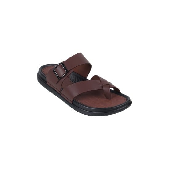Men Brown Casual Slippers