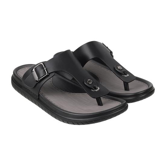 Men Black Casual Slippers