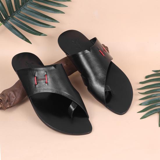 Men Black Casual Slippers