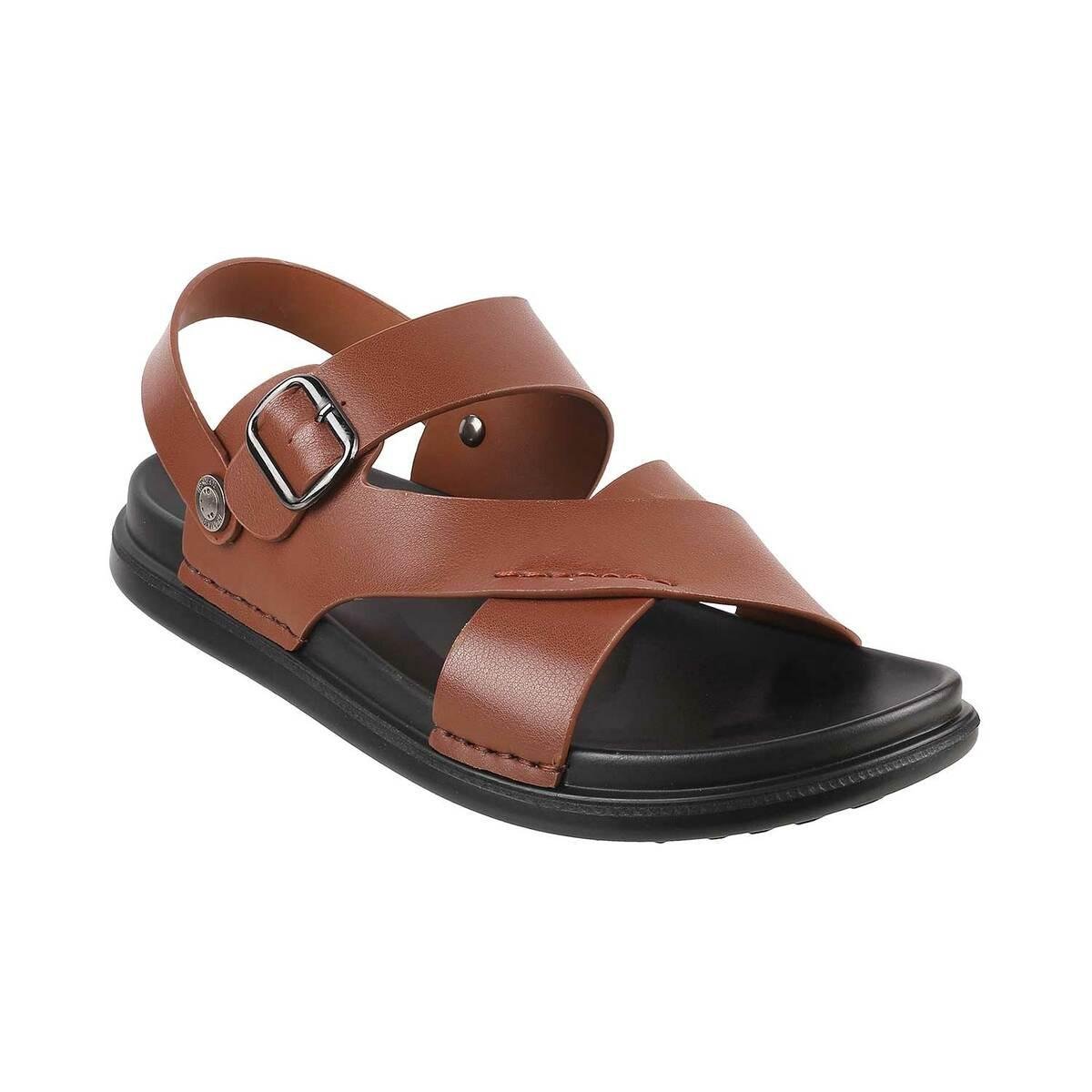 Brown Suede Leather Closed Toe sandals for Men - Mardi Gras