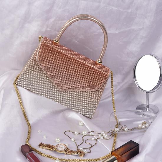 Women Rose-gold Evening Bag