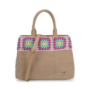 Metro Women Beige Satchel Bag(SKU: 65-256-20-10)