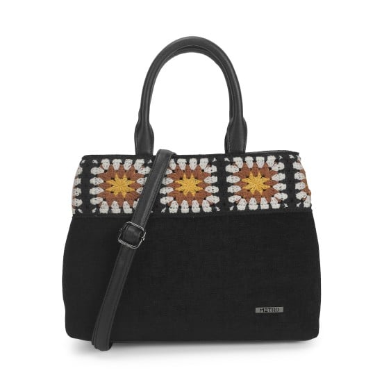 Women Black Satchel Bag