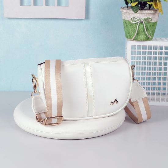 Women White Sling Bag