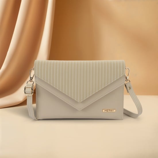 Women Beige Sling Bag