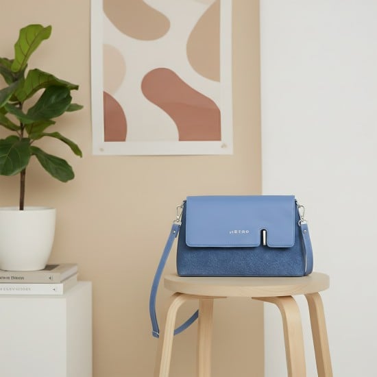 Women Blue Sling Bag