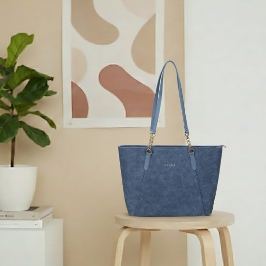 Women Blue Tote bag