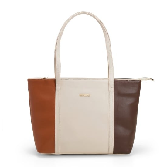 Women Beige Tote Bag