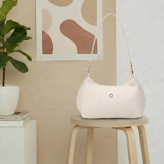 Women Beige Shoulder Bag