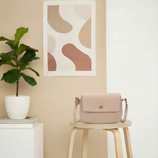 Women Beige Sling Bag
