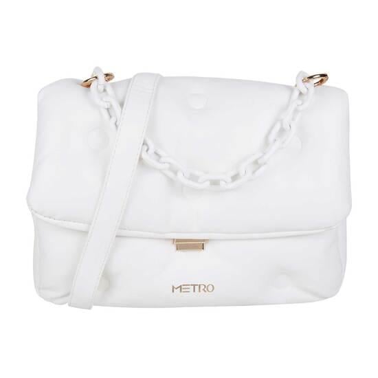 Women White Sling Bag