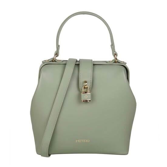 Women Green Satchel Bag