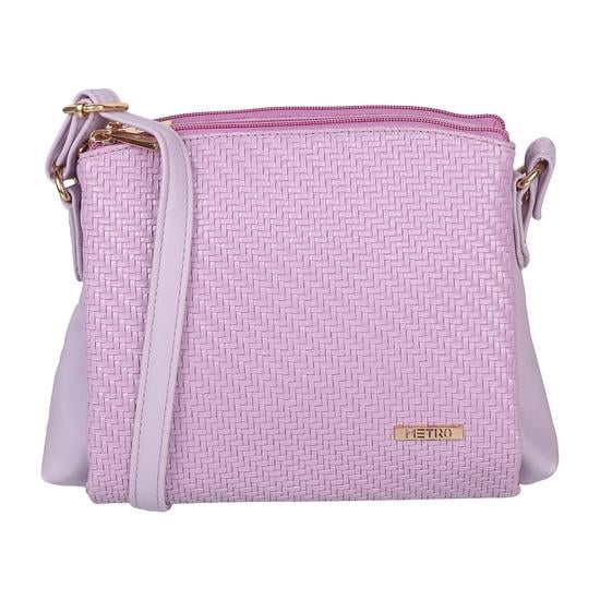 Buy Metro Brown Textured Medium Sling Handbag For Women At Best Price @  Tata CLiQ