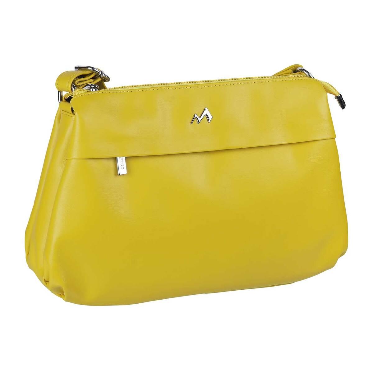 Buy Metro Womens Synthetic Yellow Zip Top Sling (One Size) at
