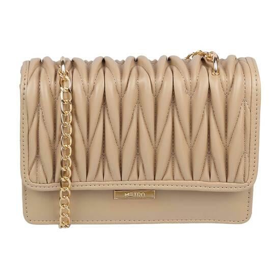 Women Beige Sling Bag