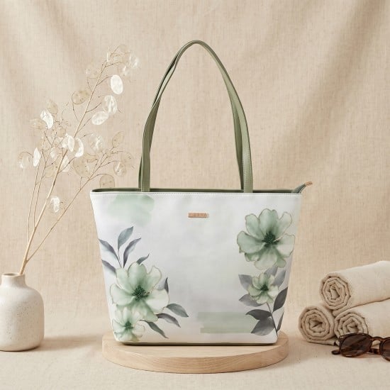 Women Green Tote Bag