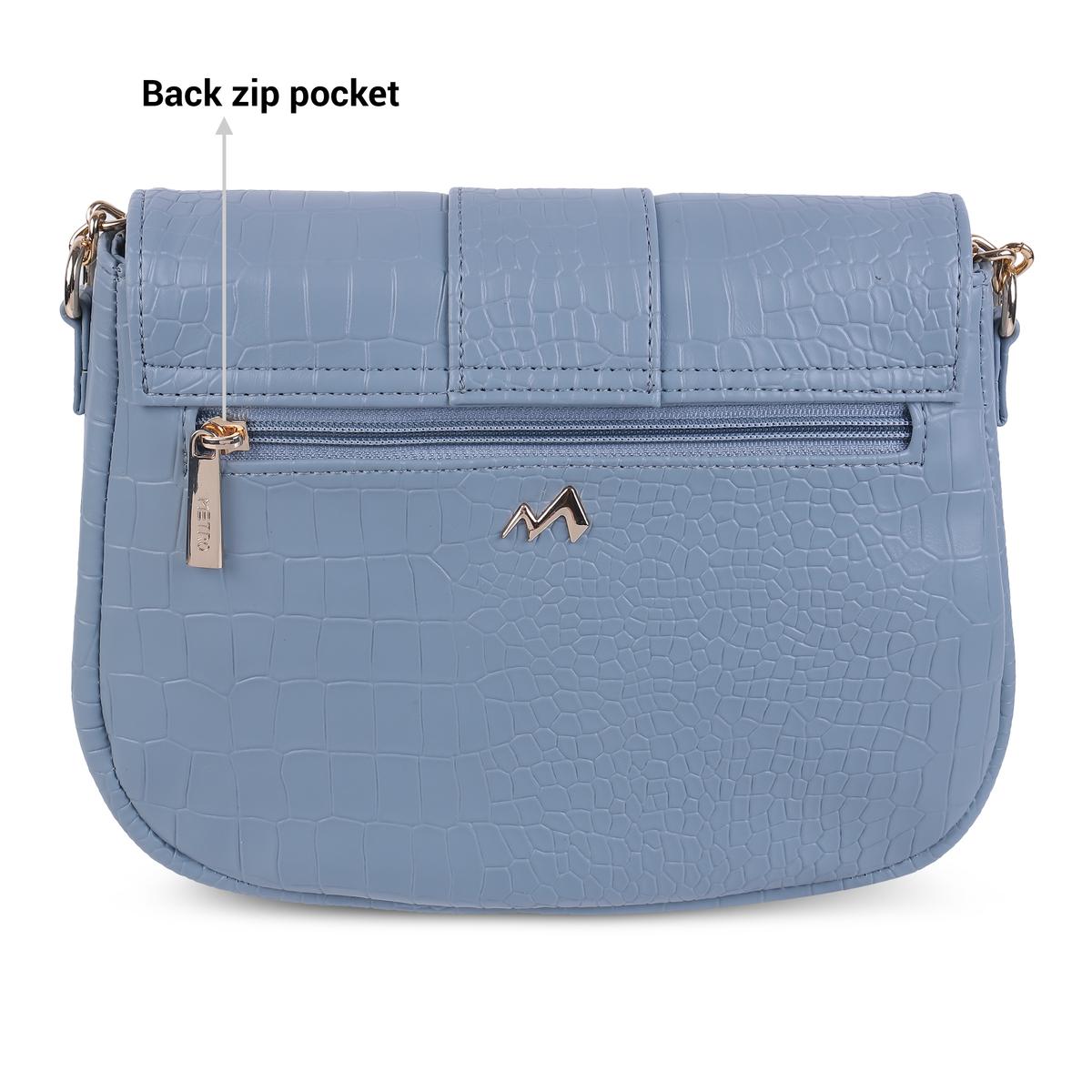 Buy Metro Women Light blue Sling Bag Online SKU 66 266 32 10 Metro Shoes