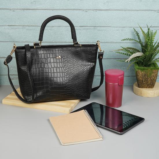 Women Black Satchel Bag