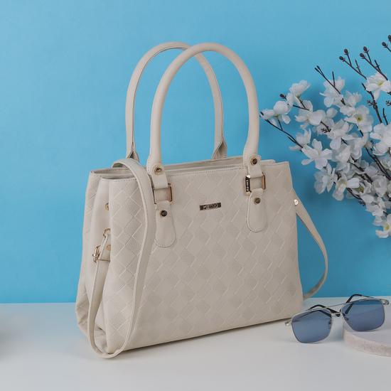 Women Beige Satchel Bag