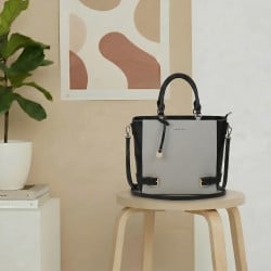 Women Grey Satchel Bag