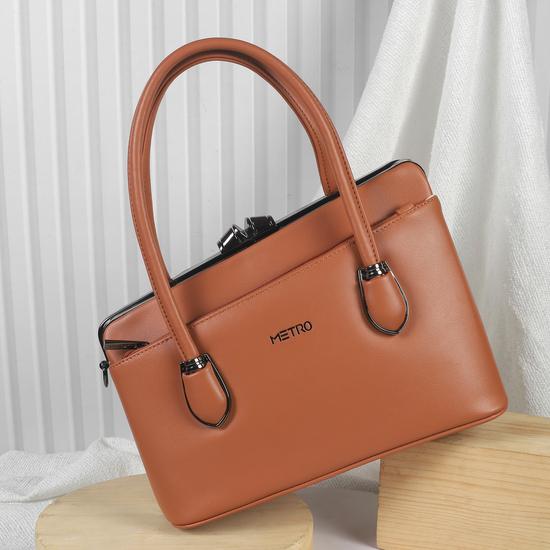 Women Tan Satchel Bag