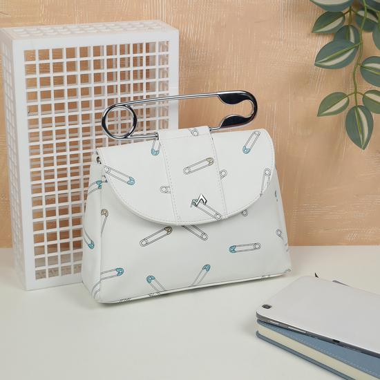 Women White Sling Bag