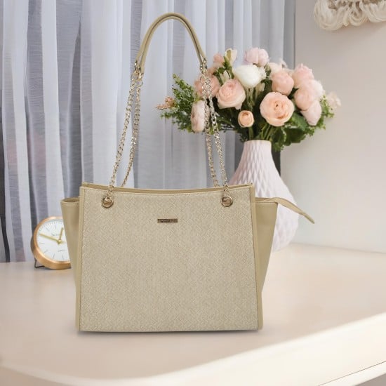 Women Beige Shoulder Bag