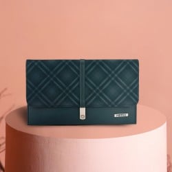 Women Bottle-green Clutch