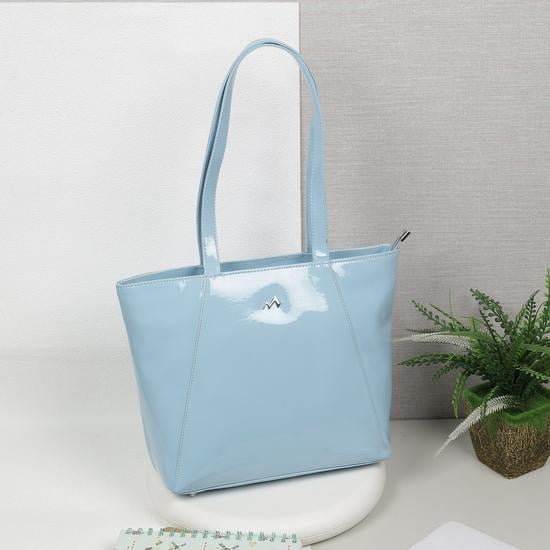 Women Light-blue Tote Bag