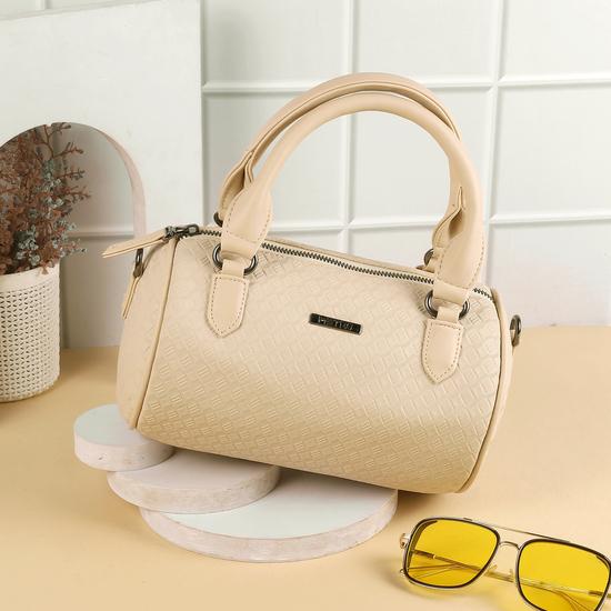 Women Beige Satchel Bag