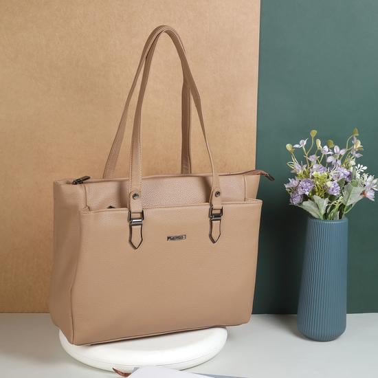 Women Beige Shoulder Bag