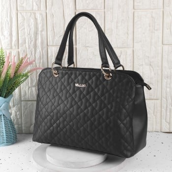 Walkway Women Black Satchel Bag(SKU: 66-454-11-10)