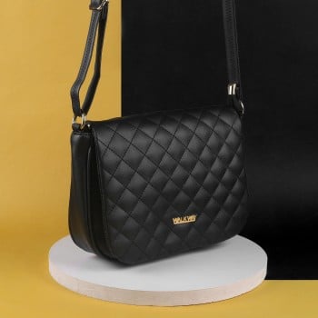 Walkway Women Black Sling Bag(SKU: 66-456-11-10)