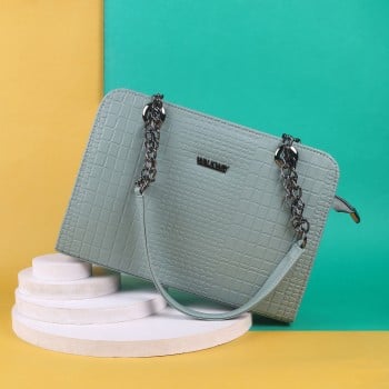 Walkway Women Green Satchel Bag(SKU: 66-458-21-10)