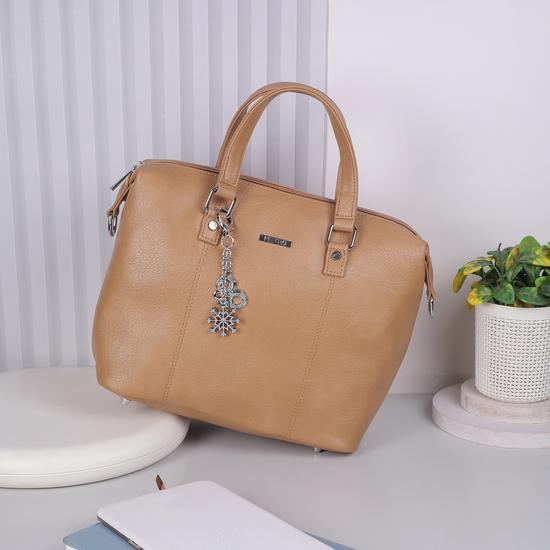 Women Beige Satchel Bag