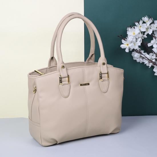 Women Beige Satchel Bag