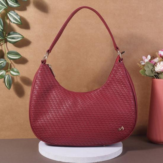 Women Maroon Hobo Bag