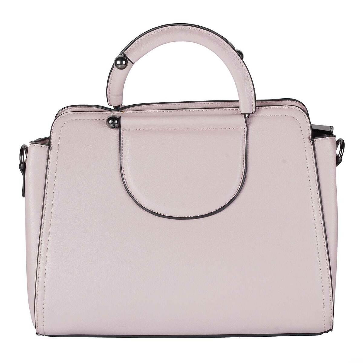 Masikini | Dooney & Bourke Signature Satchel Handbag Purse Light Pink  Leather Trim