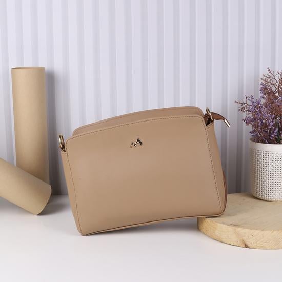 Women Beige Sling Bag