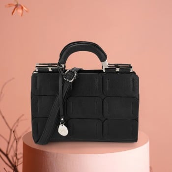 Metro Women Black Satchel Bag(SKU: 66-616-11-10)