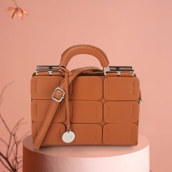 Metro Women Brown Satchel Bag(SKU: 66-616-12-10)