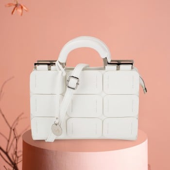 Metro Women White Satchel Bag(SKU: 66-616-16-10)