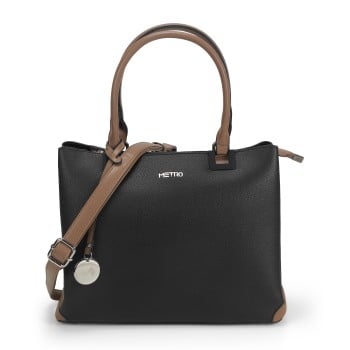 Metro Women Black Satchel Bag(SKU: 66-617-11-10)