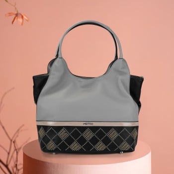 Metro Women Black Satchel Bag(SKU: 66-618-11-10)