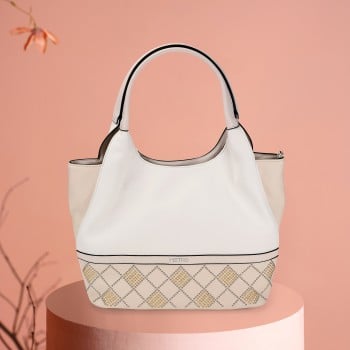 Metro Women White Satchel Bag(SKU: 66-618-16-10)