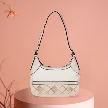 Metro Women White Shoulder Bag(SKU: 66-619-16-10)