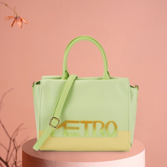 Women Green Satchel Bag